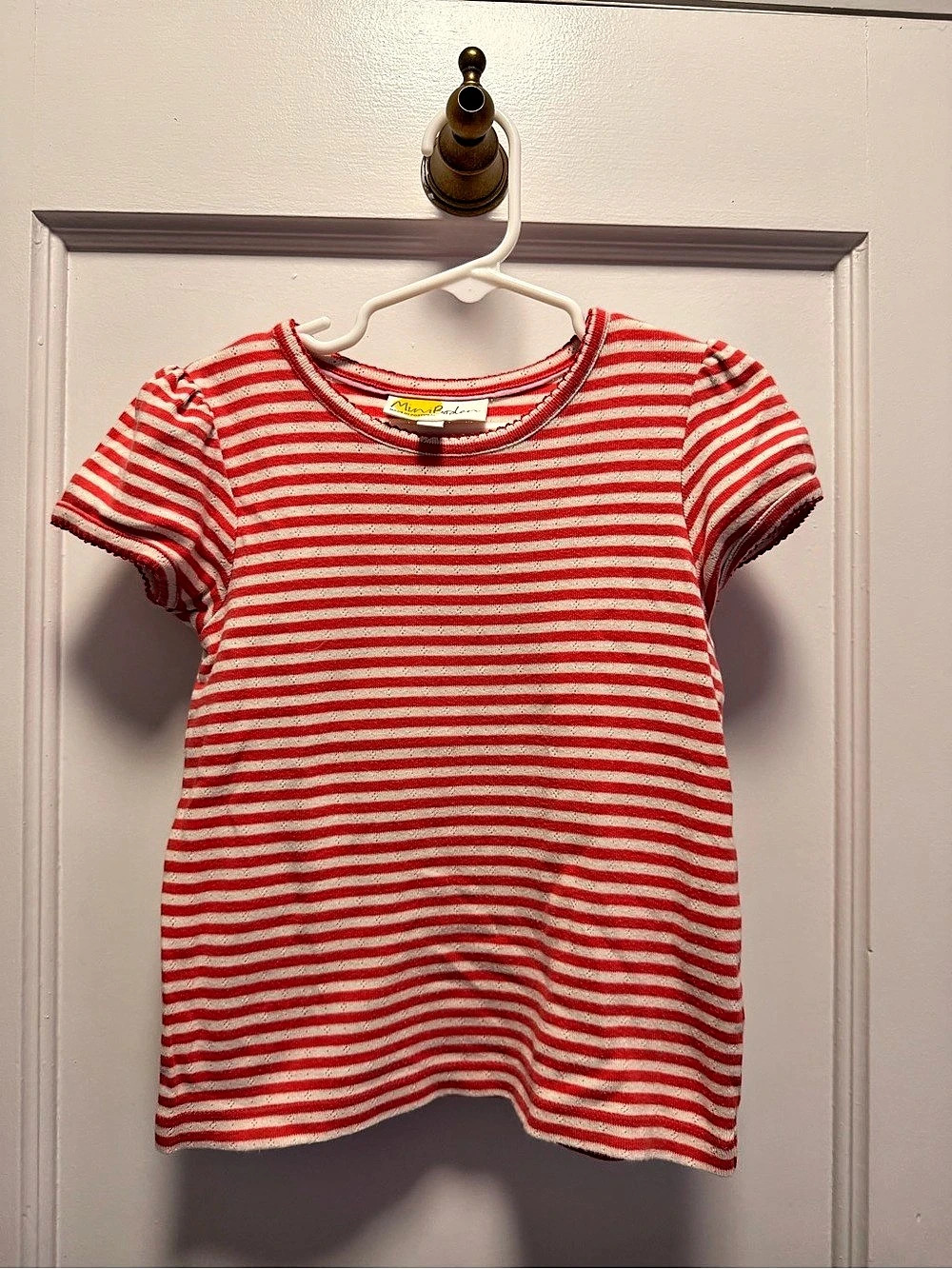 Mini Boden Striped Short Sleeve Tee Girls Size 7-8Y